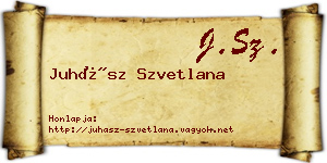 Juhász Szvetlana névjegykártya