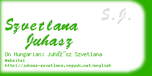 szvetlana juhasz business card